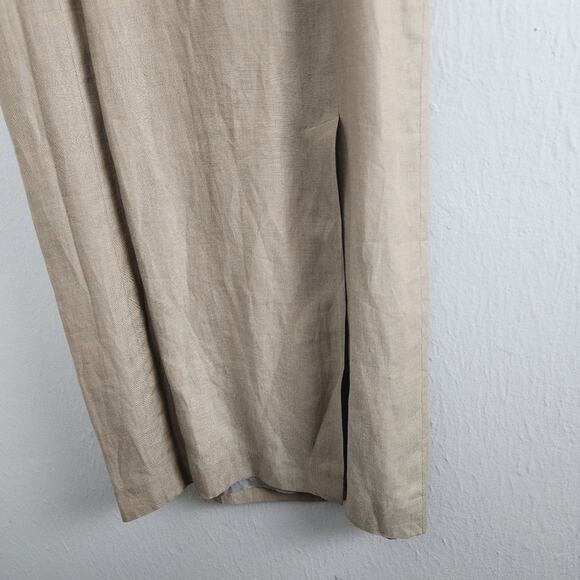 Lafayette 148 100% Linen V-Neck Sleeveless Sheath Dress - Picture 3 of 11